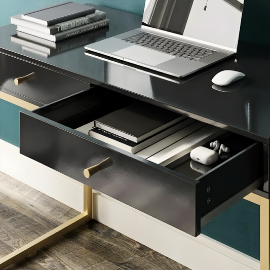GoShipFurniture 42" Writing Desk – Drawer Storage, Contemporary Design