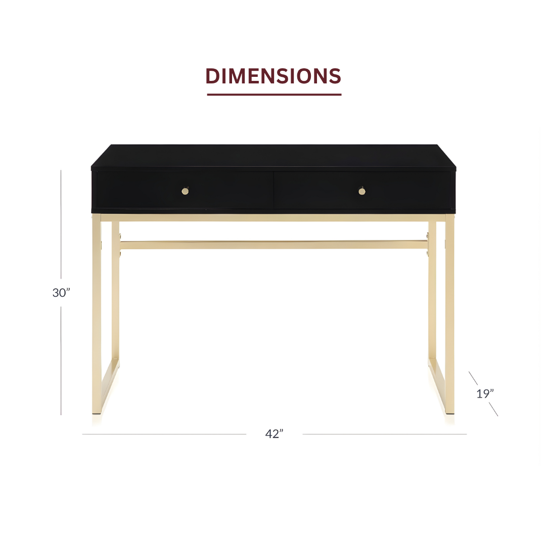 GoShipFurniture 42" Writing Desk – Drawer Storage, Contemporary Design