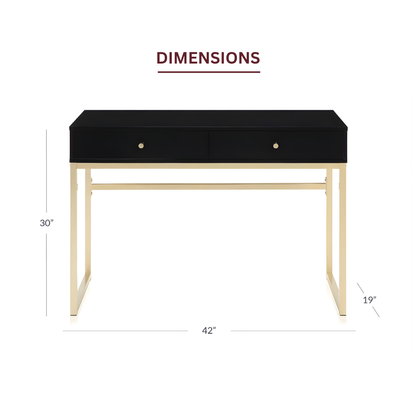 GoShipFurniture 42" Writing Desk – Drawer Storage, Contemporary Design