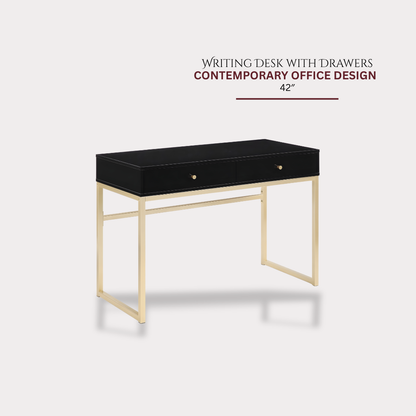 GoShipFurniture 42" Writing Desk – Drawer Storage, Contemporary Design