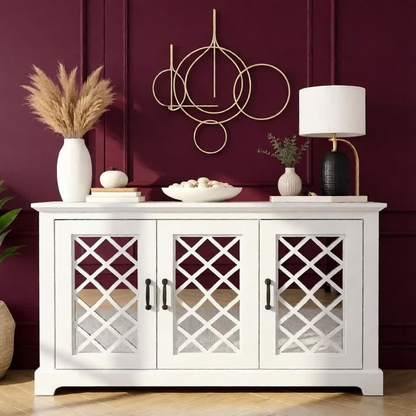 45.73'' Mirror Cutout 3-Door Sideboard