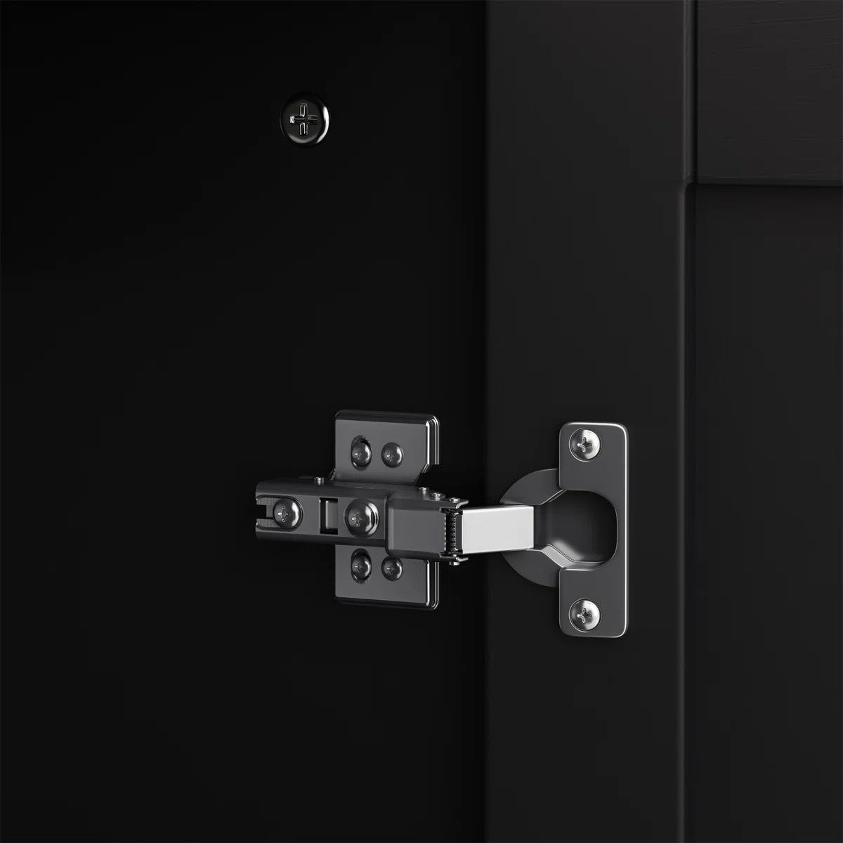 59.8″ Black Four-Door Credenza — Modern Storage Collection