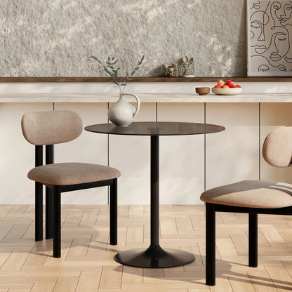 Ida Round 2 Seat Glass Dining Table