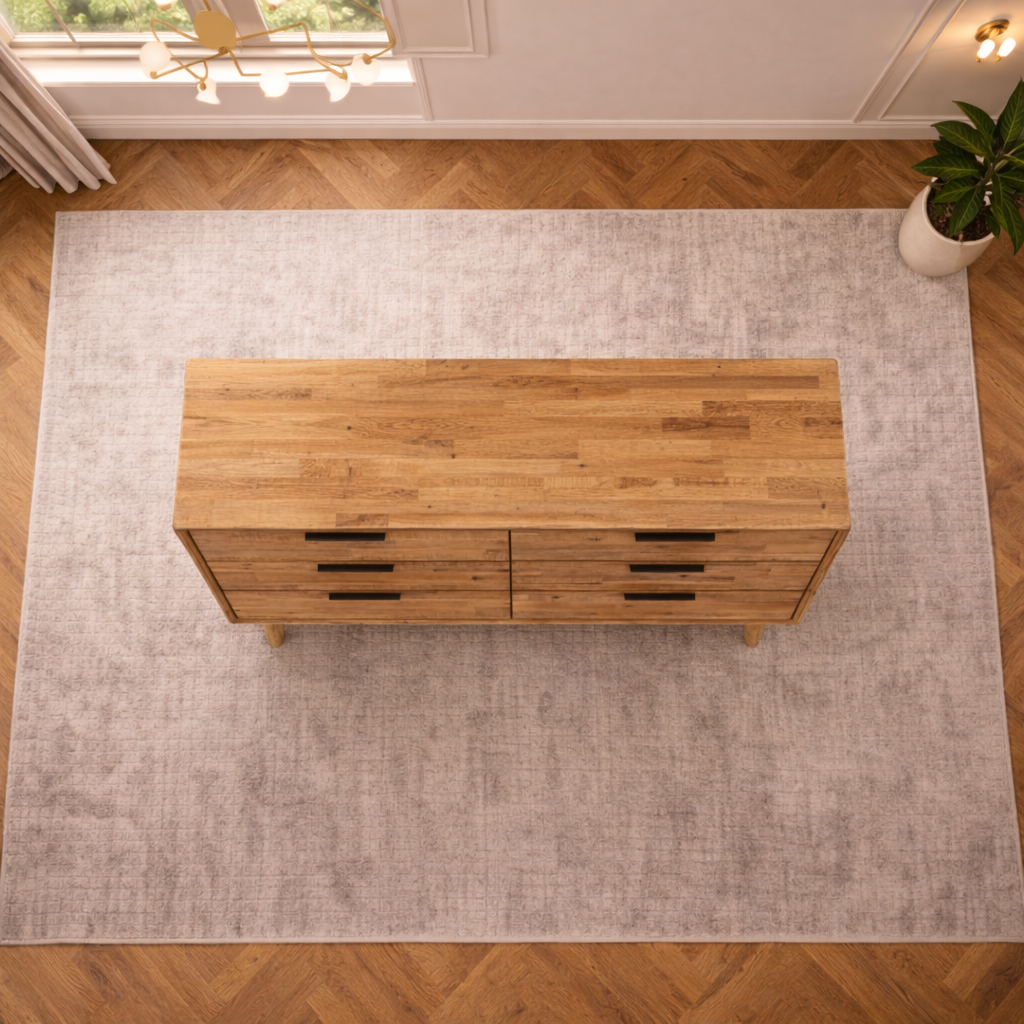 GoShipFurniture 6-Drawer Storage Chest – Solid Wood, 57" Wide