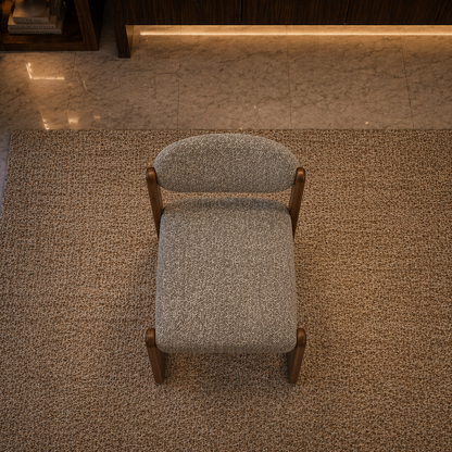 GoShipFurniture Upholstered Dining Chair with dining table – Solid Wood Frame, Curved Back