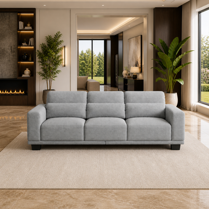 GoShipFurniture Grey Living Room Set – 89" Sofa & 31.5" Coffee Table