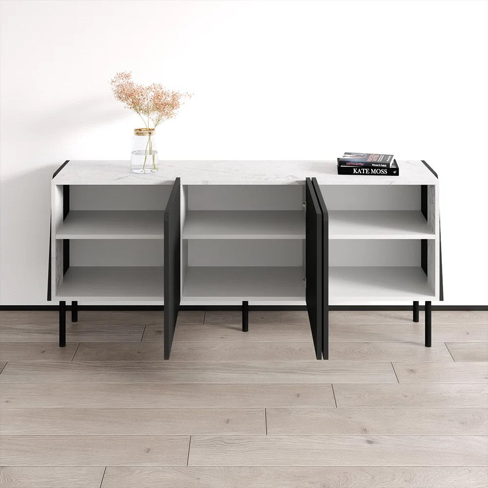 Jonathen 63″ Black Sideboard — Modern Storage Cabinet