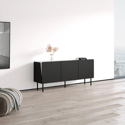 Jonathen 63″ Black Sideboard — Modern Storage Cabinet