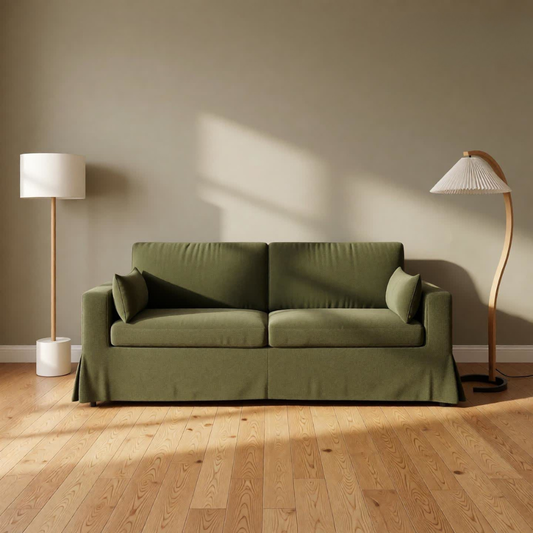 84″ Slipcovered 2-Seater Sofa Modern Upholstered Seating