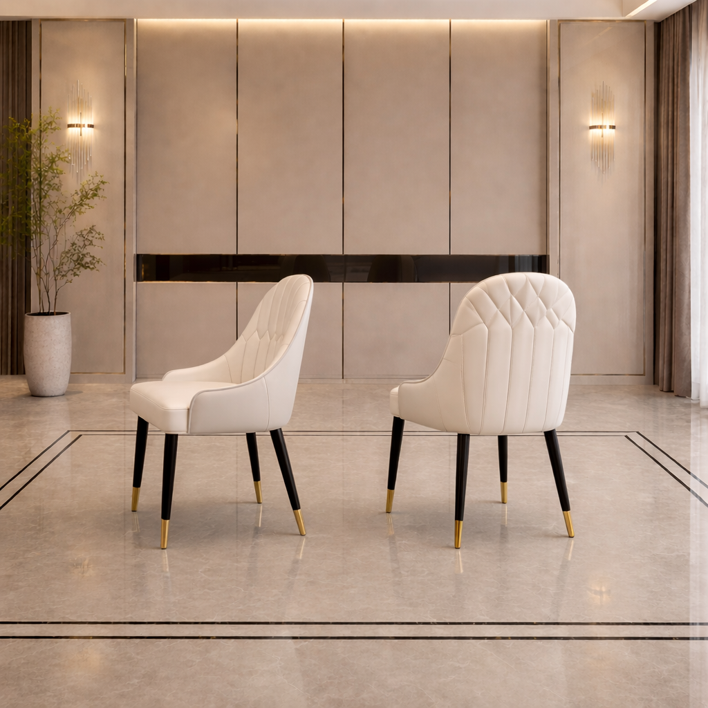 GoShipFurniture Dining set with Gold Base – Induction Center