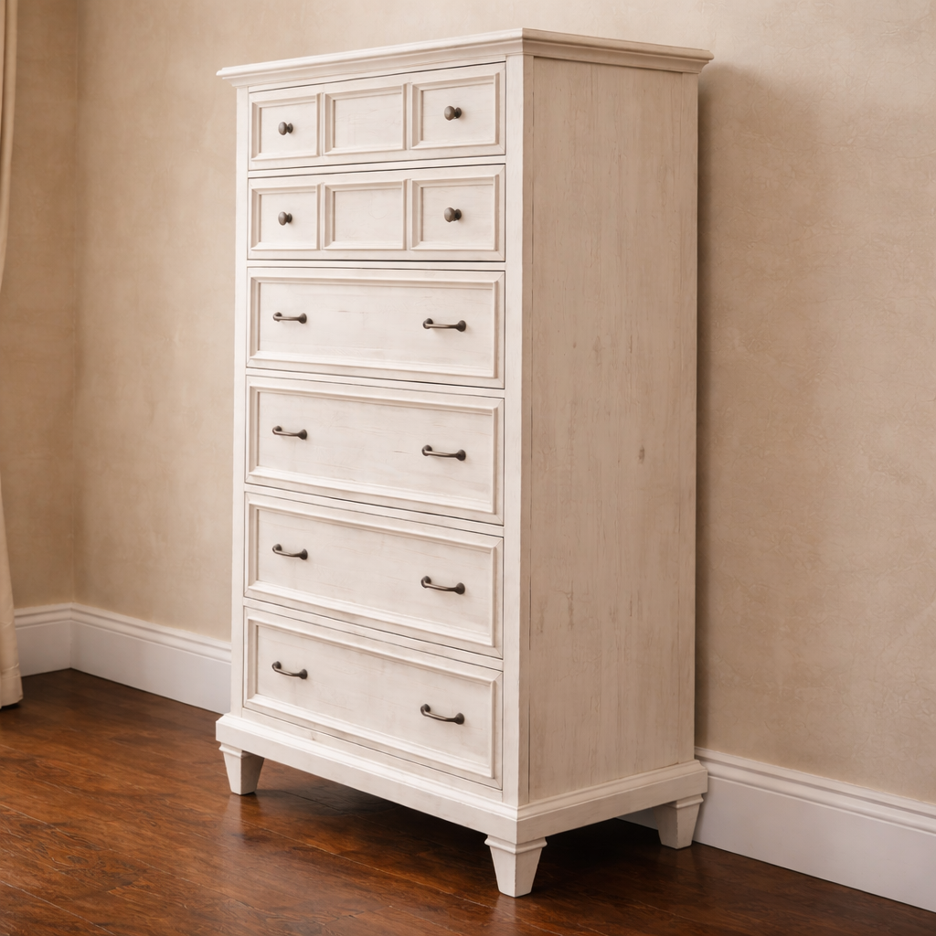 GoShipFurniture 7-Drawer Vertical Storage Chest – 58" Tall Organizer