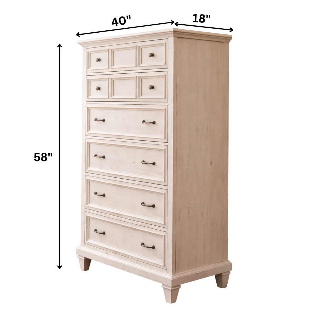 GoShipFurniture 7-Drawer Vertical Storage Chest – 58" Tall Organizer