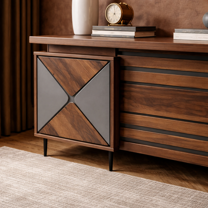 GoShipFurniture 60" Work Desk with 3-Drawer Storage Cabinet