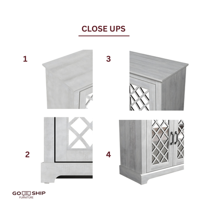 45.73'' Mirror Cutout 3-Door Sideboard